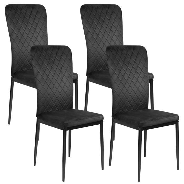 Lot De 4 Chaises De Salle à Manger Avec Accoudoirs - Design Ajouré Motif Diamant, Blanc, En PP Et Fer, Pour Intérieur Et Extérieur