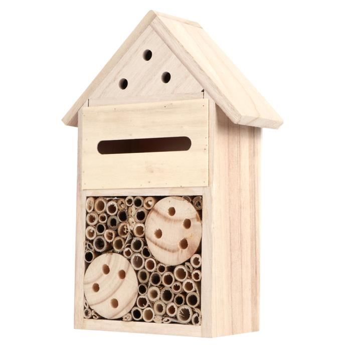 OMABETA Maison d’insectes Jardin extérieur en bois insecte abeille — free download