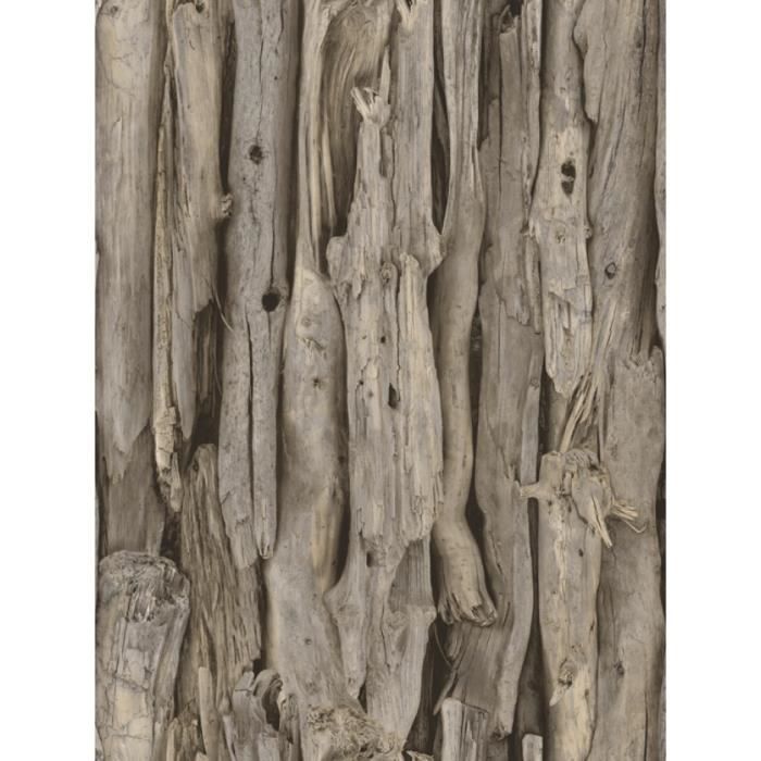 Bois Flotte Papier Peint Naturel 273304 Cdiscount Bricolage