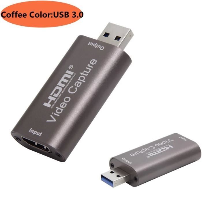 Carte Capture Vidéo 4K HDMI Vers USB 3.0/Type-C - 1080p 60FPS Pour Streaming, Jeux Et Enseignement