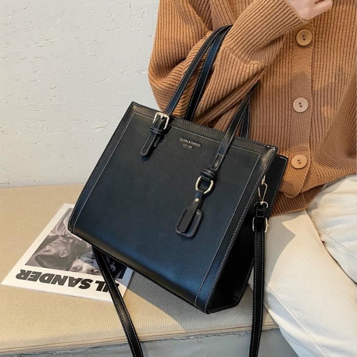 Sac à Main En Cuir Pour Femme - Petit Sac à Bandoulière Pour Femme Avec Serrure Chaine Et Rivets