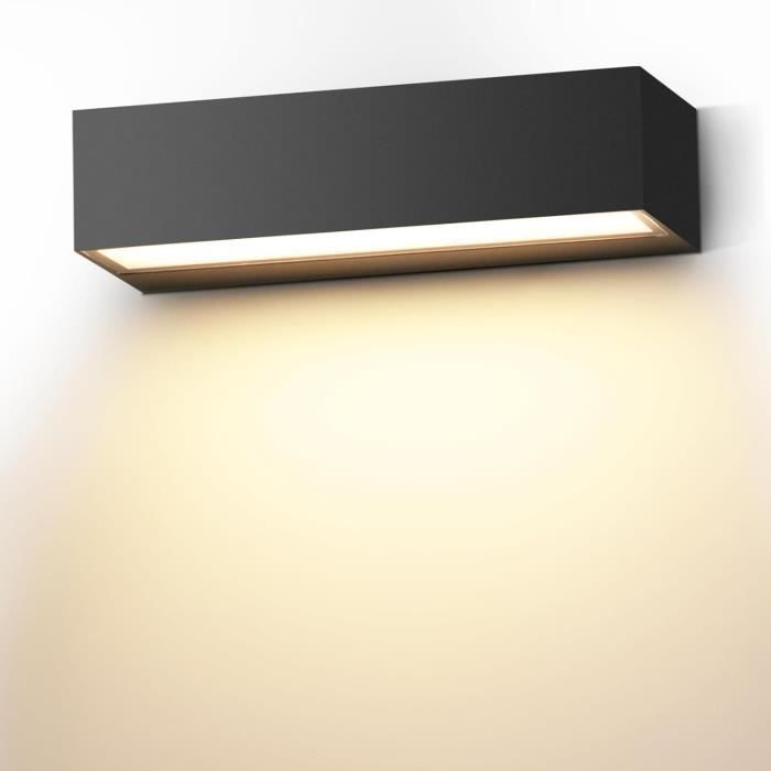 Applique Murale LED Extérieur 18W IP65 - 30cm Blanc Chaud 3000K En Aluminium Pour Mur Maison/Jardin