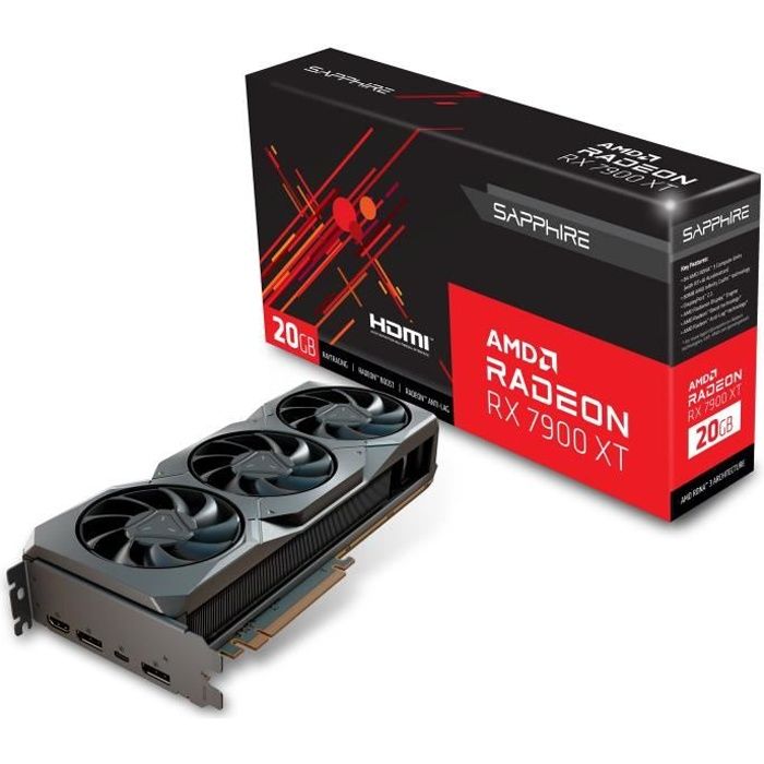 SAPPHIRE - Carte Graphique - AMD RADEON™ - RX 7900 XT GAMING OC 20GB GDDR6