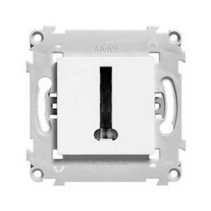 SCHNEIDER ALB81066 - Prise conjoncteur telephone 8 plots en Té blanche sans plaque ALVAIS