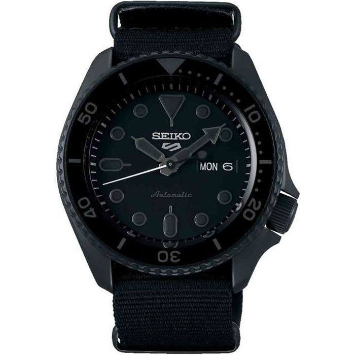 Montre Bracelet - Montre Seiko sport 5 automatique acier et nato noir -  Matière:Acier , - Achat/vente montre - Cdiscount