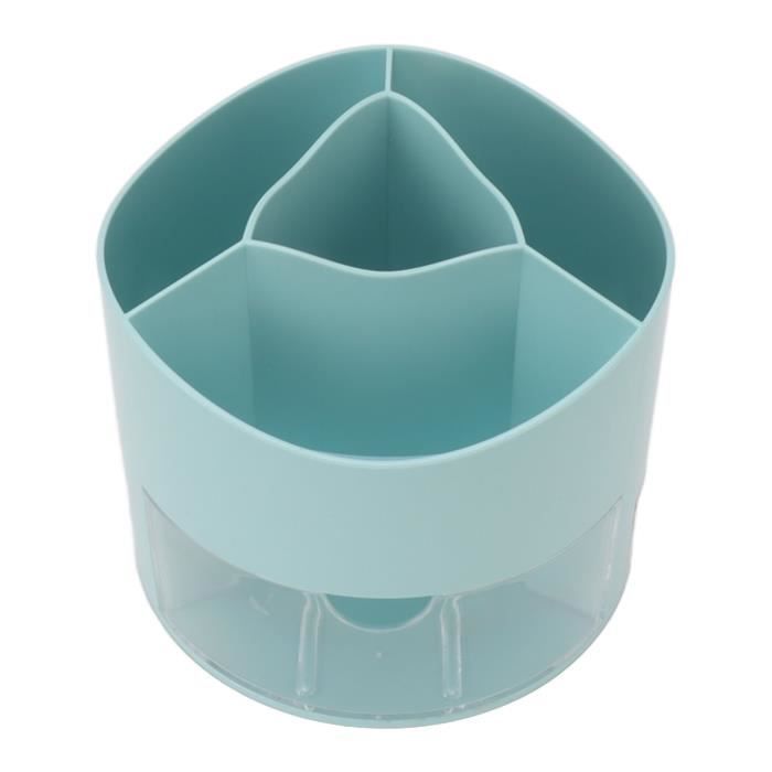 Boîte De Rangement Rotative Pour Pinceaux De Maquillage, Cosmétiques, Eyeliner, Stylos De Soins De La Peau, Double Rotation (orange