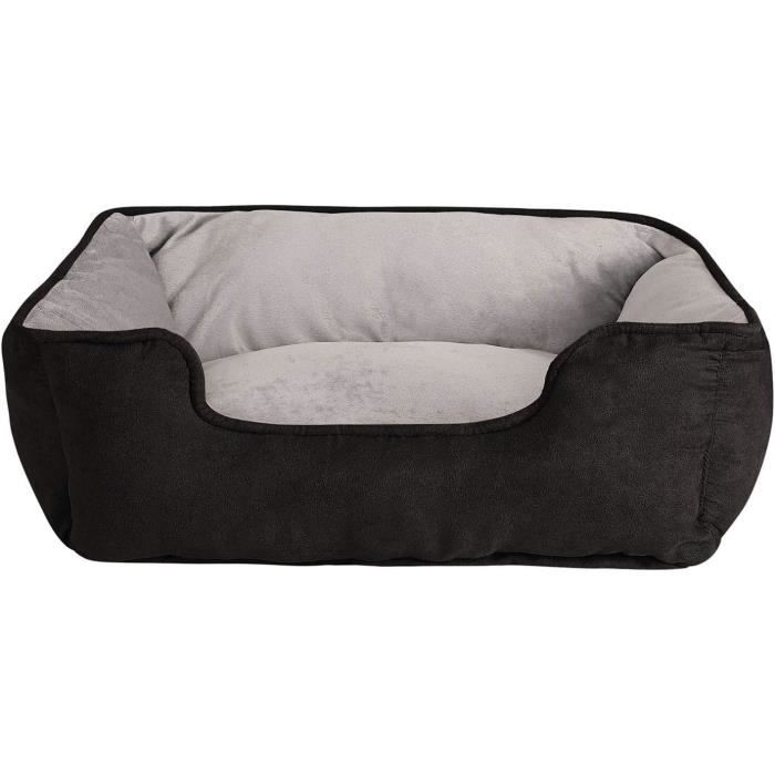 Meilleurs prix pour lionto Panier Chien 2-en-1 lit Chien Coussin réversible, (S) 60x50 cm Noir-Gris434
