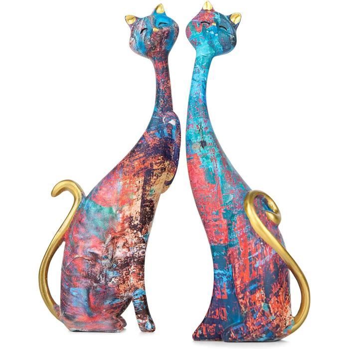 2 Statues Oiseaux En Céramique Moderne - Déco Salon, Chambre, Bureau - Blanc Élégant