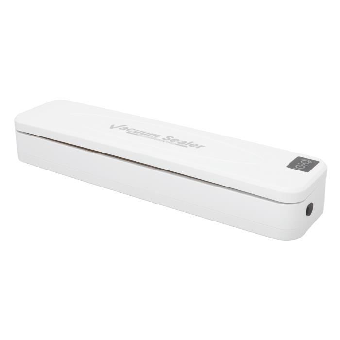 Machine à sceller sous vide électrique portable pour aliments - Rechargeable par USB - Machine à sceller automatique pour le stockage des aliments (blanc ivoire