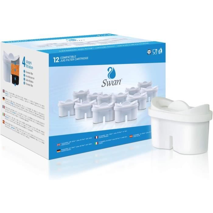 Lot De 2 Cartouches Filtrantes AllSpares Pour Carafes ZeroWater - Compatible Tous Modèles, Remplacement Mensuel
