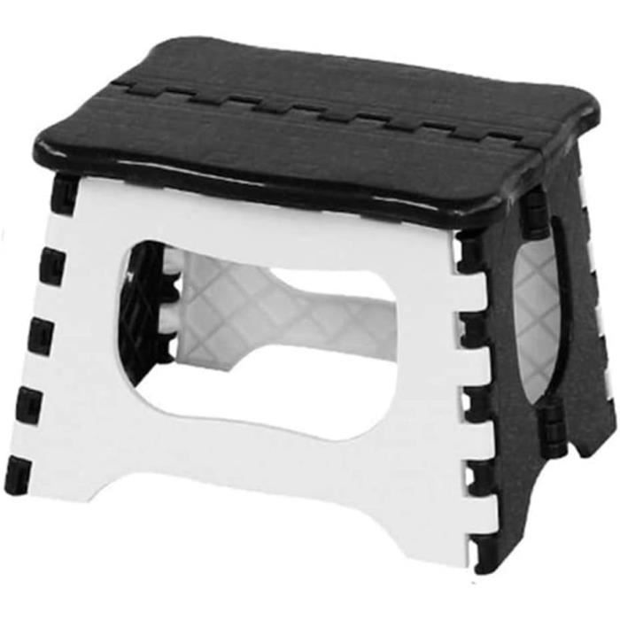 Tabouret 2 Marches Avec Poignée Enterity - Capacité 350 Lbs - Noir - Neuf