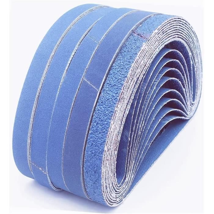 Bandes Abrasives 13 X 457 Mm. Chacune 10 X Grains 6080100120240320