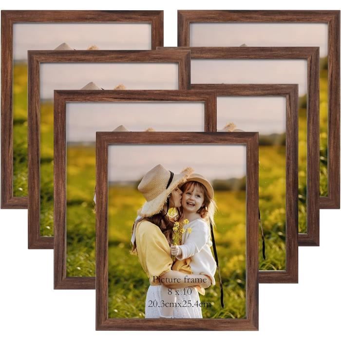 Cadre Photo 20X25 Cm Marron Lot De 7, Cadres Photo Mural Et À Poser ...