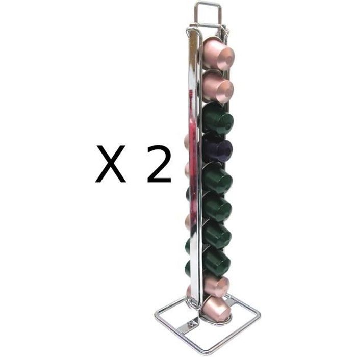Lot de 2 Support 20 capsules dosettes