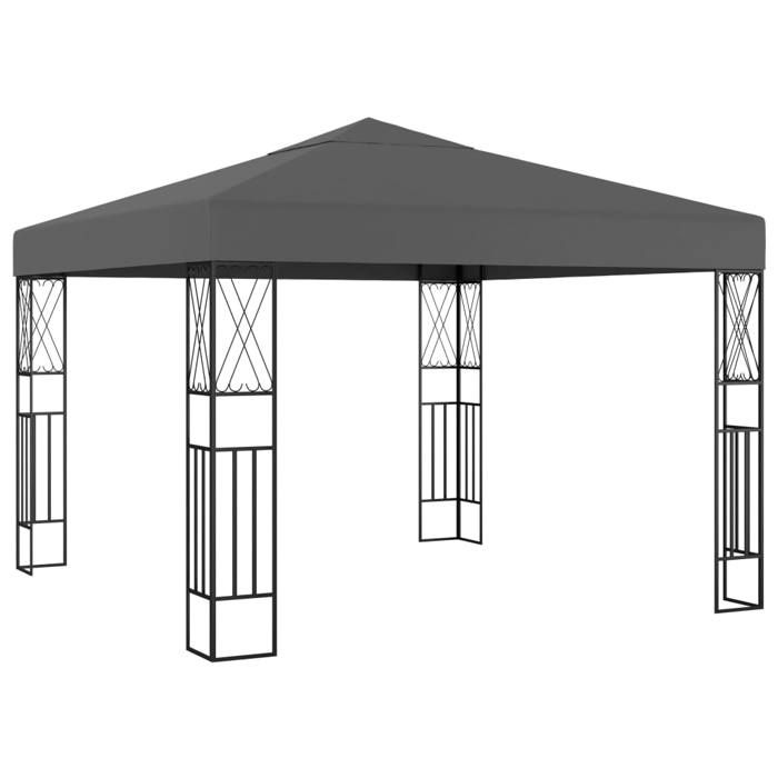 vidaXL Tonnelle Aluminium 3x4 - vue 2