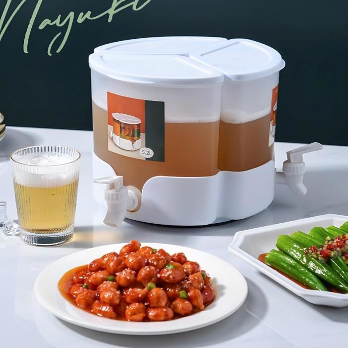 Distributeur de boisson de 5,1 l avec robinet anti-fuite rotatif à 360 ...