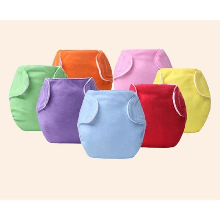 ZT31769LOT 7 COUCHES LAVABLES bébé TE1 + 14 INSERT MICROFIBRE bébé