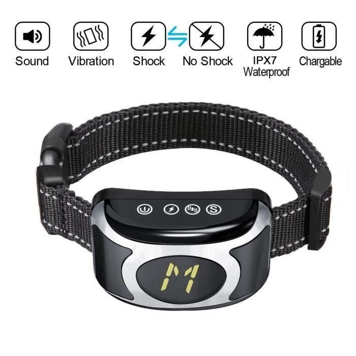 CW15837Collier AntiAboiements Pour Chien Avec Vibration Sonore Et