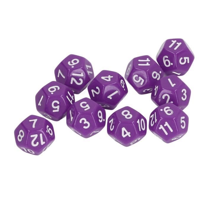 Milisten 12 Pcs dés de Chiffres Accessoires de Jeu de Société dés de Chiffres dés d'Apprentissage des Mathématiques
