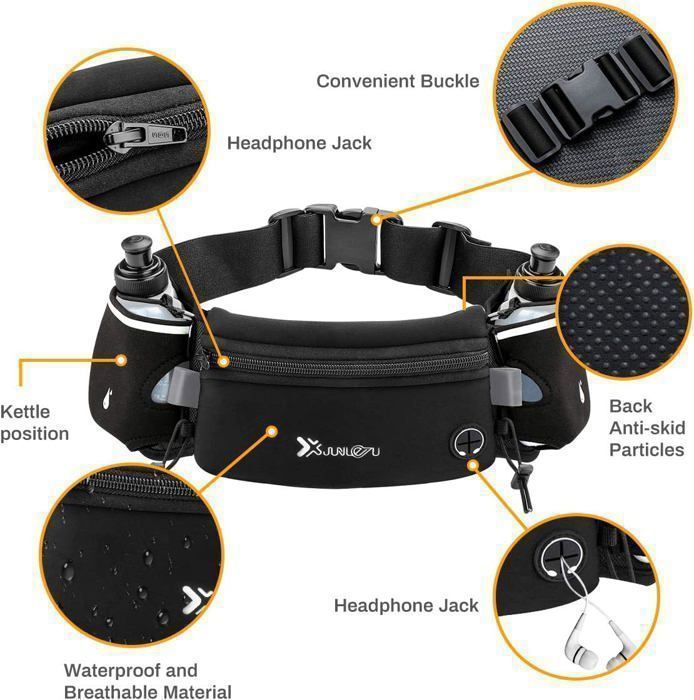 Sac Femme Homme Sport Ceinture de Course Sacoche Sac à la Taille Pochette Running Belt avec