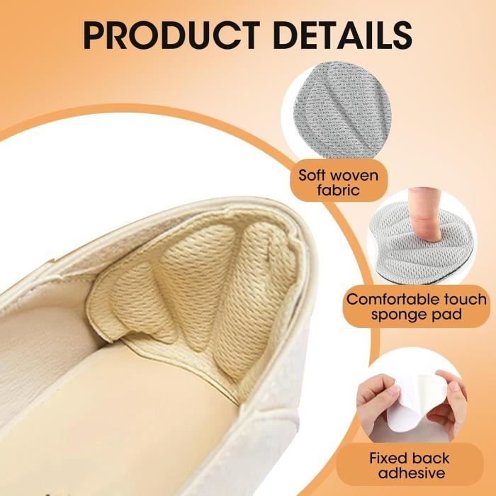 Protege Talon Chaussure Éponge Semelle Talon Antidérapant