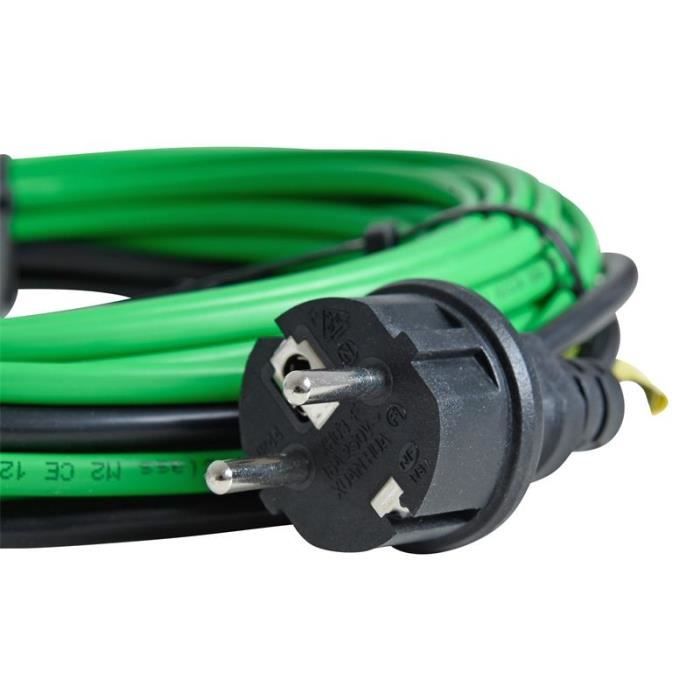 Câble chauffant antigel puissance 10W/M pour tuyaux gouttière 10 m ESTEXO