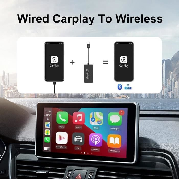 Carlinkit 3.0 CarPlay sans Fil,pour Voitures avec Fonction Apple