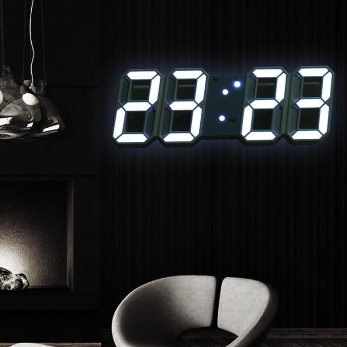 Horloge,Horloge murale numérique 3D à Led, Design moderne, décor pour  salon, alarme, veilleuse lumineuse de - Type Clock Blue B