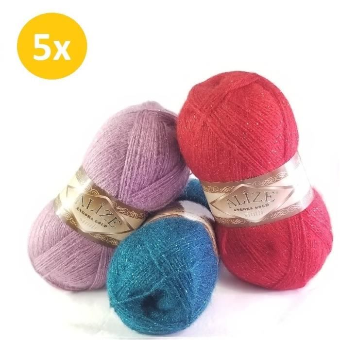 Angora or simli Alize crochet fil fil pour tricot lurex Angora