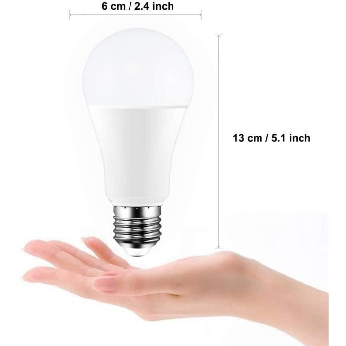 4 Pack) 5W Ampoules LED RGBW Changement de Couleur Dimmable LED Bulbs E27  Magique Lampes d'ambiance,Équivalent 40W - Cdiscount Maison