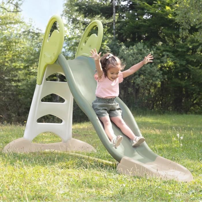 Toboggan double vague soufflée Smoby Funny - Rouge/Vert - Glisse 2m - H 118cm