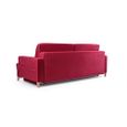 Canapé lit Convertible Salon Relax 3 Places Noveau scandinave Design LOFT (Rouge)-2