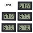 Chambre Thermomètre Hygromètre Mini Digital Humidity Meter Gauge Intérieur Noir Pour Baby Office Serre 5pcs-2