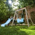 KidKraft - Aire de jeux en bois pour enfant First Play avec balançoire et toboggan-2