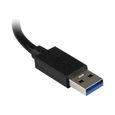 STARTECH Hub USB 3.0 à 3 ports avec adaptateur Gigabit Ethernet et câble intégré - Concentrateur USB 3.0 portable - Aluminium-2