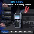 TOPDON AL500B OBD2 scanner Testeur de batterie Lecteur de code 2 en 1 Valise Diagnostic Auto en Français-2