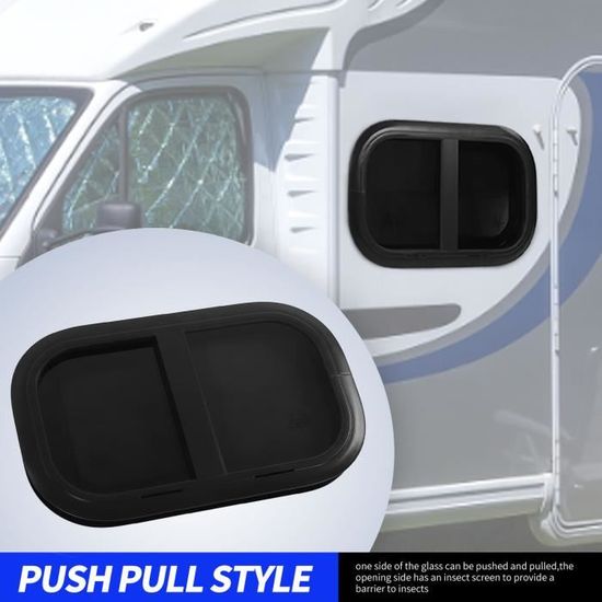 Fenêtre Latérale Caravane 70x40cm Aluminium Verre Trempé - Coulissante Avec Moustiquaire - Pour Camping-car, Fourgon Aménagé