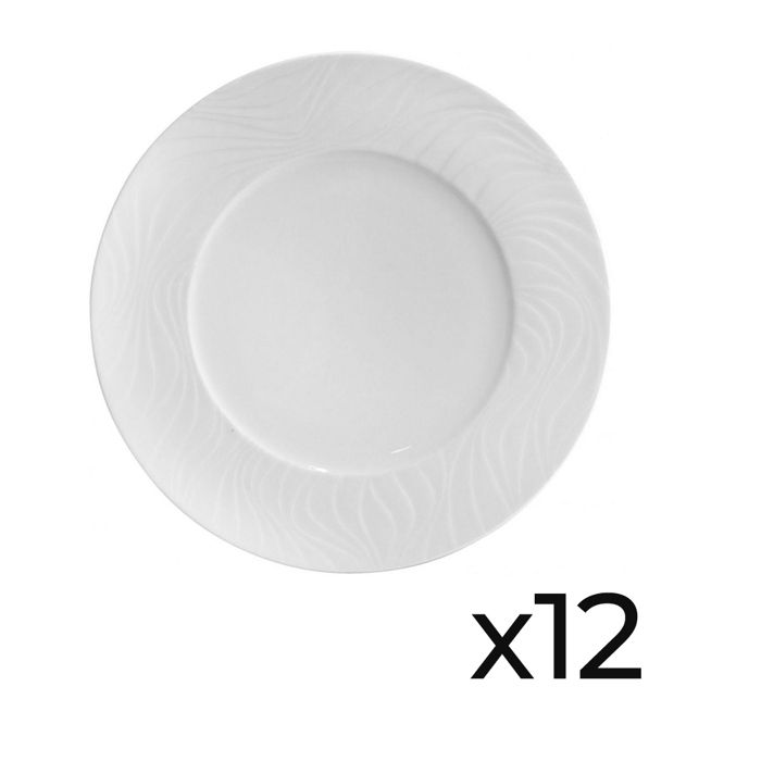 Commerline Lot De 800 Assiettes En Plastique - Réutilisables - Diamètre : 22 Cm - Passent Au Lave-vaisselle