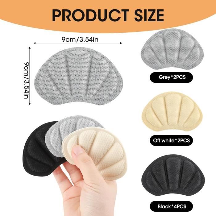 8 Paires Semelles Gel VEGCOO - Soutien Voute Plantaire, Silicone Adhésif, Soulager Douleurs Pieds