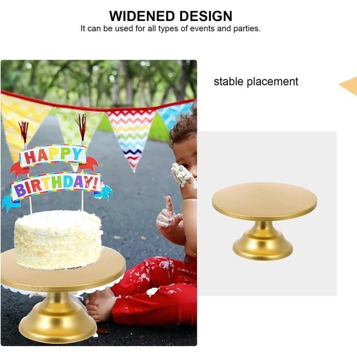 HIAKDOFT Présentoir à Gâteau Pied Blanc Élégant - Support Dessert Et Cupcakes Pour Anniversaire, Mariage Et Buffet De Fête