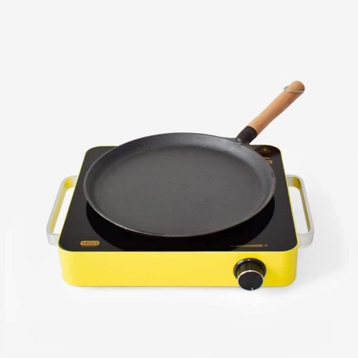 Cheffinger - Poêle à Crêpes Anti-adhésive 28 Cm - Revêtement Marbre 3 Couches - Compatible Induction Et Toutes Plaques