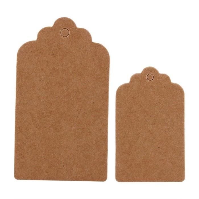 Étiquettes Kraft Suspendues Pour Cadeaux - Lot De 1000 étiquettes 4,5x2,5cm - Mariage, Noël, Anniversaire