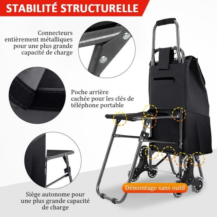 Caddie Pliable Caddie Sac Cadie à Roulettes Caddie De Courses