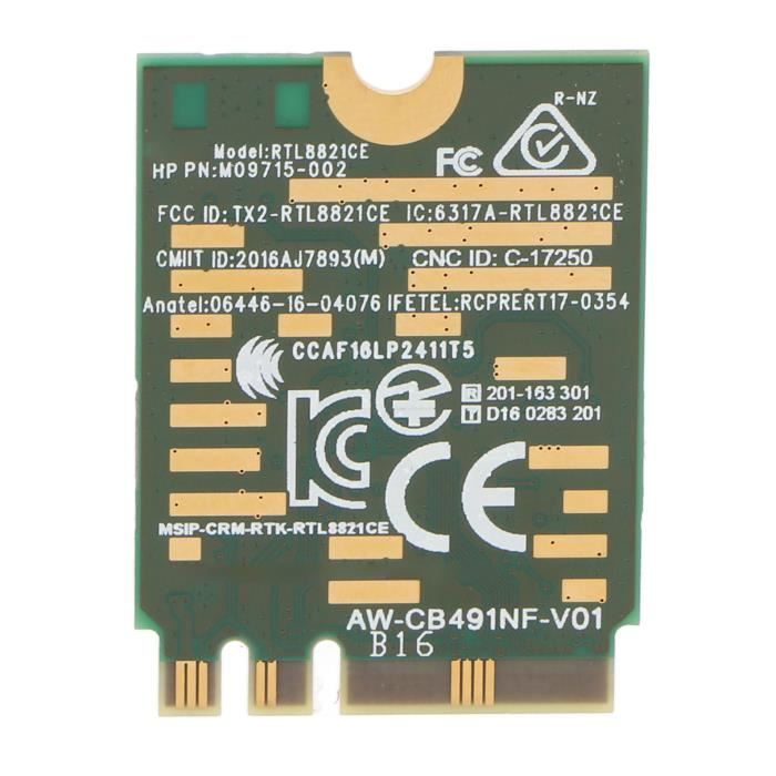 Carte WiFi RTL8821CE M.2 Avec Bluetooth 4.2 - Compatible La Plupart PC Portables - Plug And Play - AW CB491NF