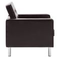 Fauteuil chaise siège lounge design club sofa salon revêtement simili-cuir marron 1102163/3-3