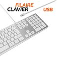 MOBILITY LAB ML304304 – Clavier Design Touch Filaire avec 2 USB pour Mac – AZERTY – Blanc et argenté-3