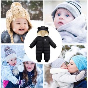 Combinaison Bébé Garçon à Capuche à Carreaux – Manches Longues, Boutonnée – Taille 0 à 18 Mois