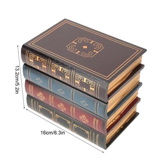 Style Europeen Vintage Decoratif Faux Livre Boite De Rangement