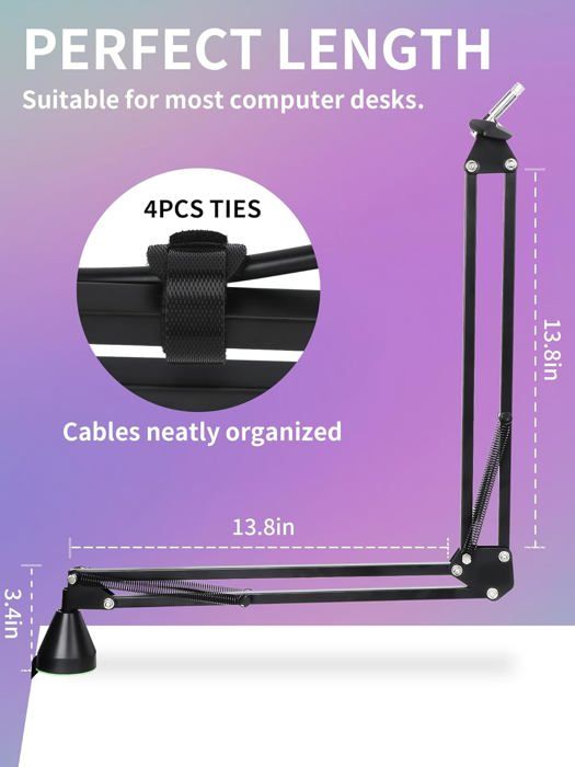 Support Mural Bras Microphone Pour Blue Yeti, Shure, Rode - Fixation Murale Streaming Enregistrement