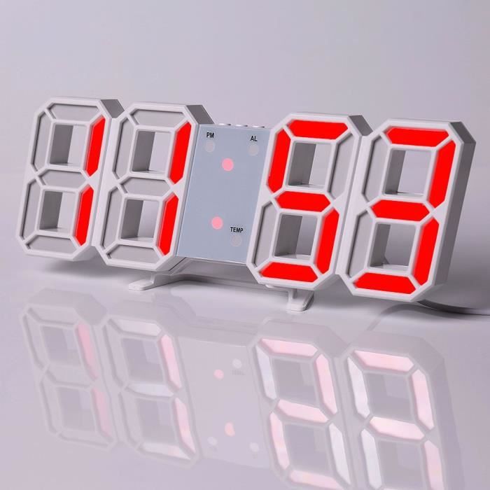 marque generique - Horloge Lumineuse Murale Bricolage Autocollant 3d  Décoration De Bar à La Maison Moderne Montre A - Horloges, pendules - Rue  du Commerce